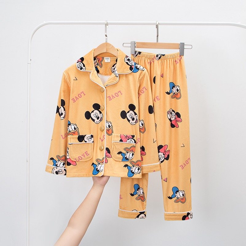 女童卡通睡衣秋冬法兰绒家居服中大童珊瑚绒长袖儿童薄绒睡衣可爱,淘宝优惠券,粉丝福利购,淘宝优惠卷