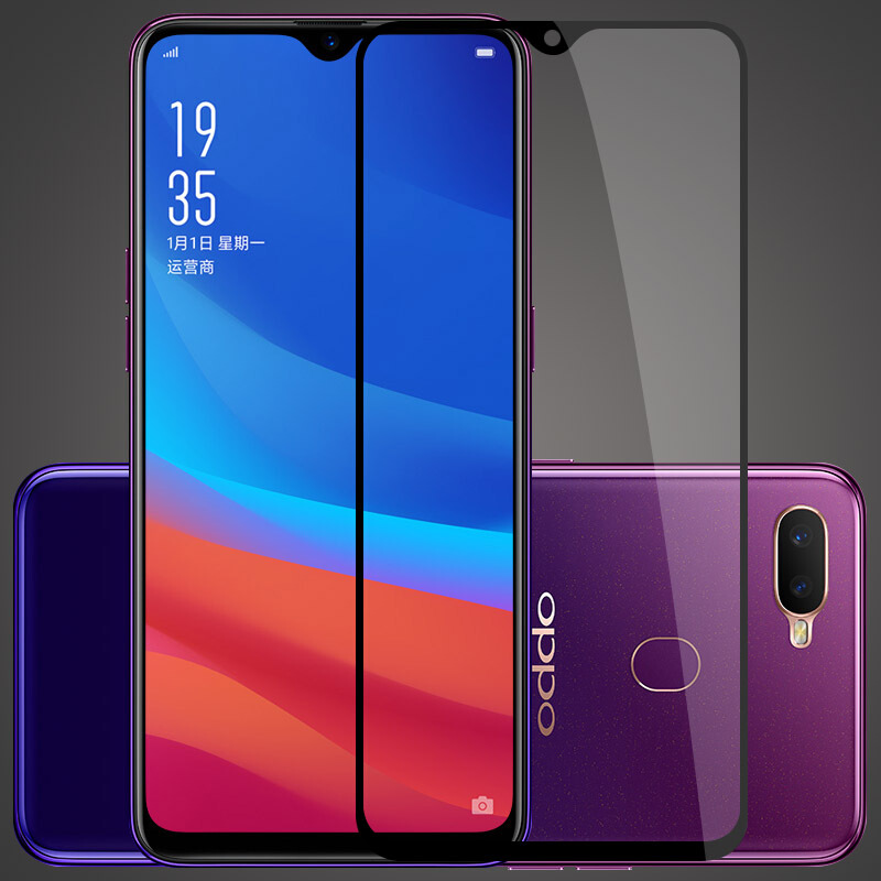 OPPO A7X钢化膜高清玻璃膜OPPOa7x手机紫光防指纹保护抗蓝光贴膜-图2