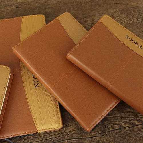 新款直销仿皮记事本定制商务笔记本办公用品随身日记创意手账本 - 图1