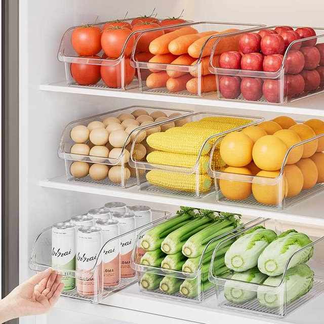 New direct sales fresh-keeping box can drain transparent plastic food eggs kitchen storage special food grade refrigerator