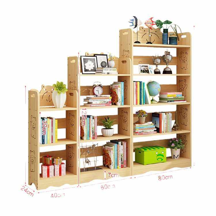 新款直销简约儿童实木书架绘本架桌上书柜落地置物架学生多层收纳,淘宝优惠券,粉丝福利购,淘宝优惠卷