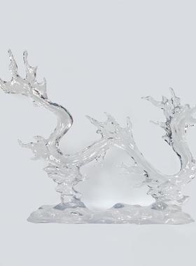 新款直销现代艺术轻奢风透明树脂摆件吊饰酒店大堂别墅样板间售楼