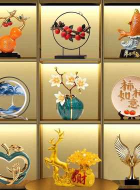 新款直销现代酒柜软装饰品招财摆件轻奢高档客厅玄关餐边电视柜家