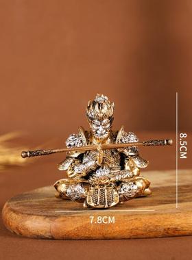 新款直销国潮黑神话悟空手办仿青砂石小摆件创意客厅茶桌装饰茶宠