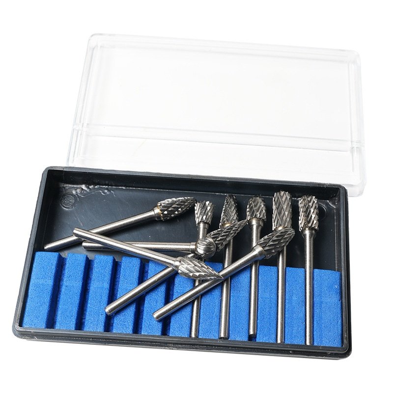 硬质合金旋转锉钨钢打磨头双纹磨头10pcs木雕打磨电磨用模具套装,淘宝优惠券,粉丝福利购,淘宝优惠卷