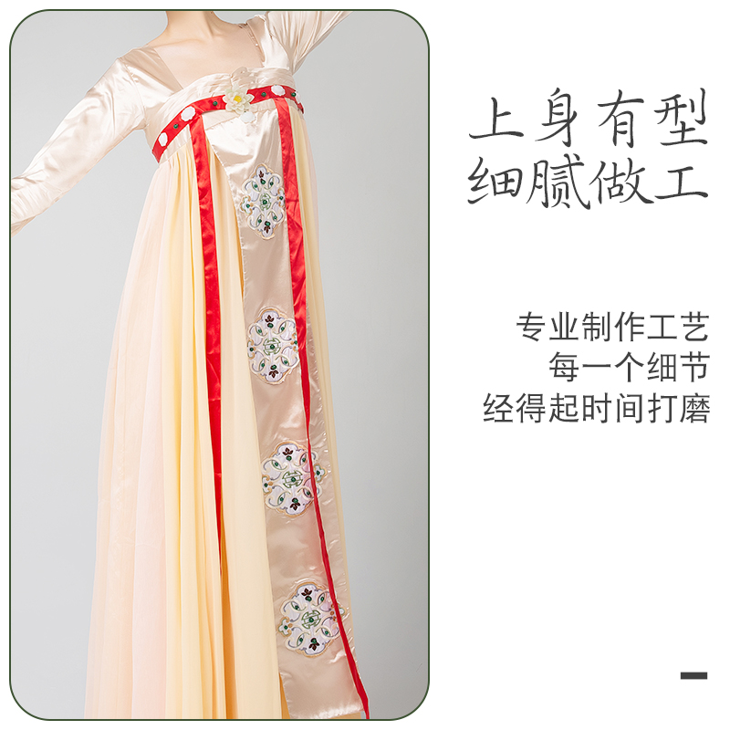 古典舞演出服新款丽人行双面燕洵同款舞蹈服装女齐胸襦裙汉服群舞 - 图2