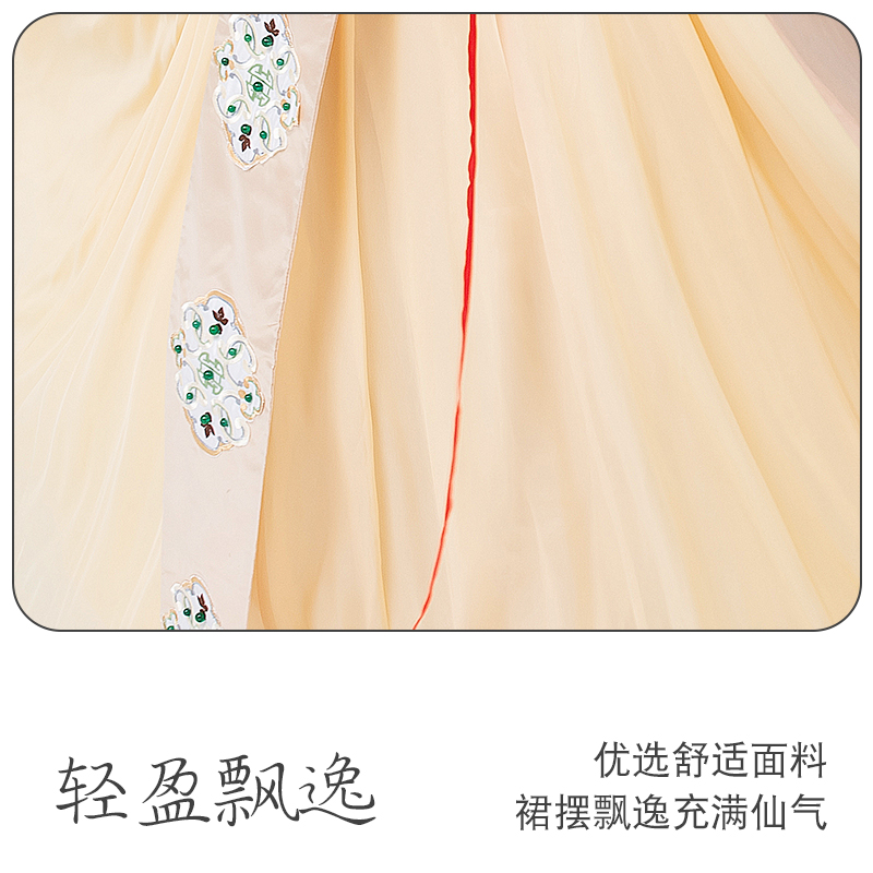 古典舞演出服新款丽人行双面燕洵同款舞蹈服装女齐胸襦裙汉服群舞 - 图1