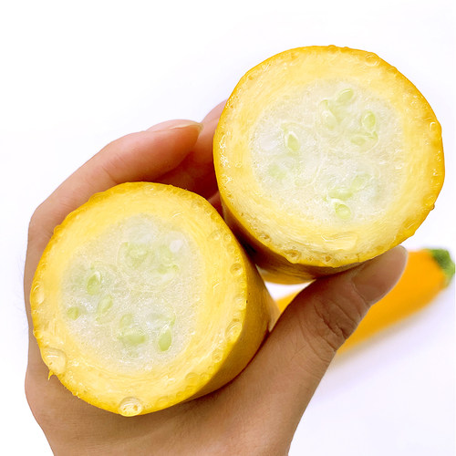 绿食者 新鲜青黄节瓜500g 新鲜蔬菜青黄西葫芦绿色茄瓜 满5件包邮 - 图2