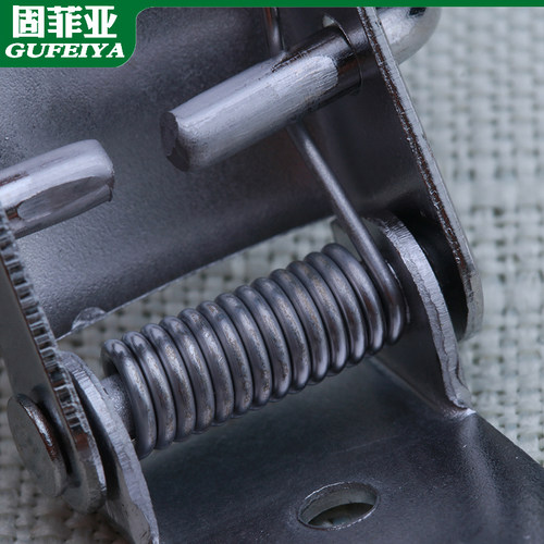 铁搭扣带锁孔鸭嘴扣工具箱锁扣木箱弹簧锁扣箱体固定器挂锁铁卡扣 - 图3