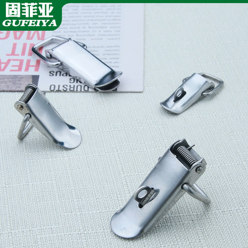 铁搭扣带锁孔鸭嘴扣工具箱锁扣木箱弹簧锁扣箱体固定器挂锁铁卡扣 - 图1