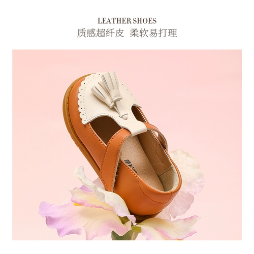 Модные туфли, детская обувь для принцессы для кожаной обуви, осенние, в западном стиле
