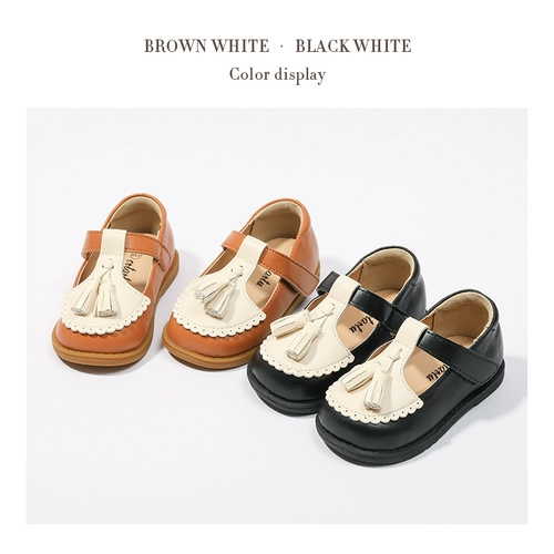 Модные туфли, детская обувь для принцессы для кожаной обуви, осенние, в западном стиле