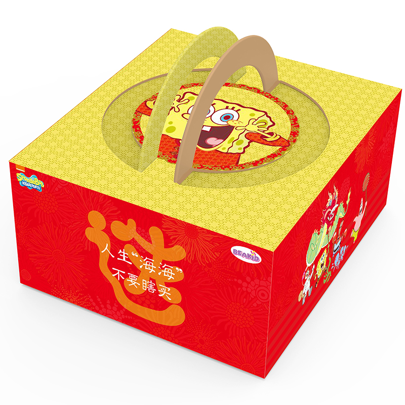 beakid旗舰店Beakid海绵宝宝磨牙米饼泡芙棒水果VC溶豆果泥糕水果棒12件大礼包3