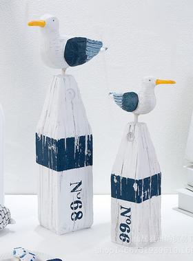 新款直销地中海风格创意家居装饰摆设海鸟浮子树脂摆件 摄影道具