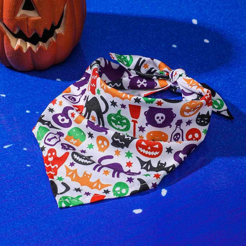 新款直销跨境新品宠物三角巾万圣节宠物口水巾单层宠物围巾狗围巾,淘宝优惠券,粉丝福利购,淘宝优惠卷
