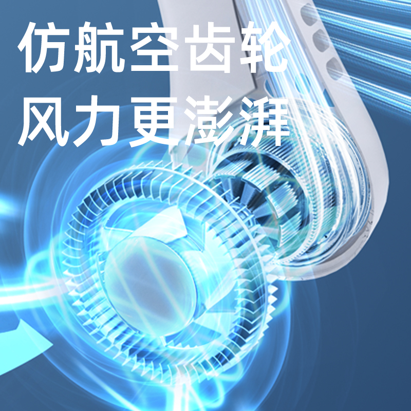 2025新款挂脖风扇无叶便携式儿童随身小型USB小风扇静音制冷空调充电风扇超长续航挂颈降温神器户外电扇迷你
