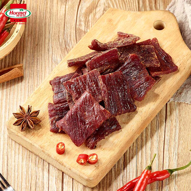 荷美尔轻享薄切10袋咸香小包牛肉干 己几食品牛肉类