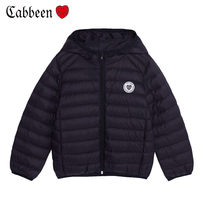 卡宾童装2020年秋冬新款黑色白鸭绒 cabbeenlove羽绒服
