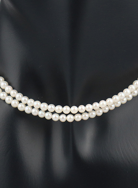 【自营】中古95新TASAKI塔思琦海水BABY珠双圈串珠项链92555cm