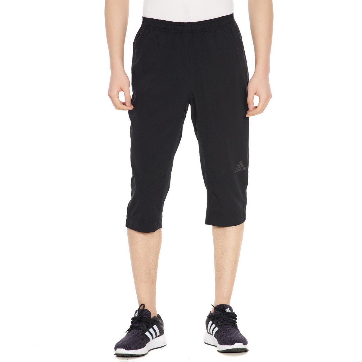 【自营】阿迪达斯运动短裤男裤新款跑步中裤宽松休闲七分裤BK0982 - 图0