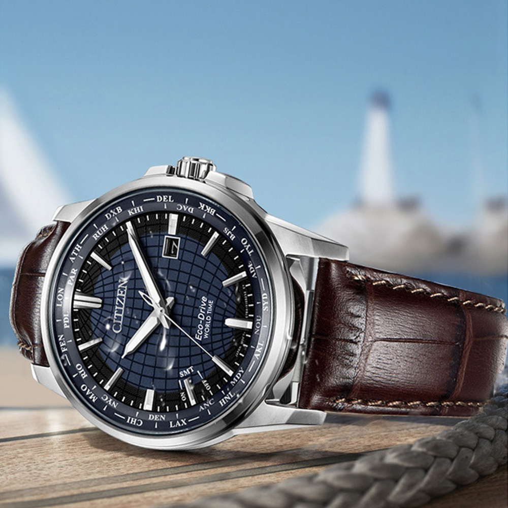 【自营】西铁城正品商务休闲万年历 天猫国际自营全球超级店日韩腕表