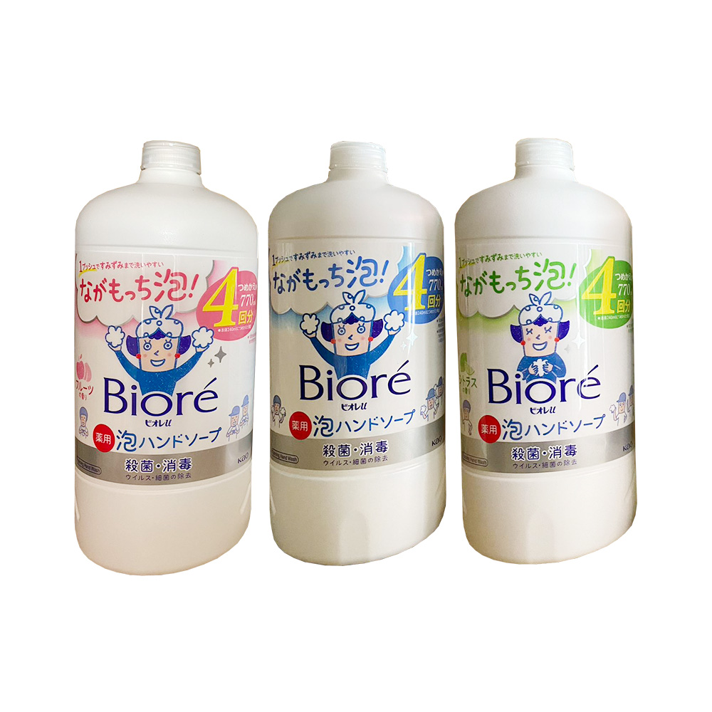 【自营】日本花王儿童宝宝泡沫洗手液杀菌消毒替换补充液装770ml