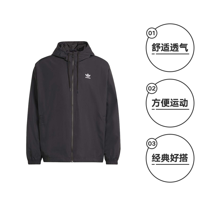 【自营】Adidas阿迪达斯三叶草TREFOIL WB夏男子夹克外套IR9852 - 图0