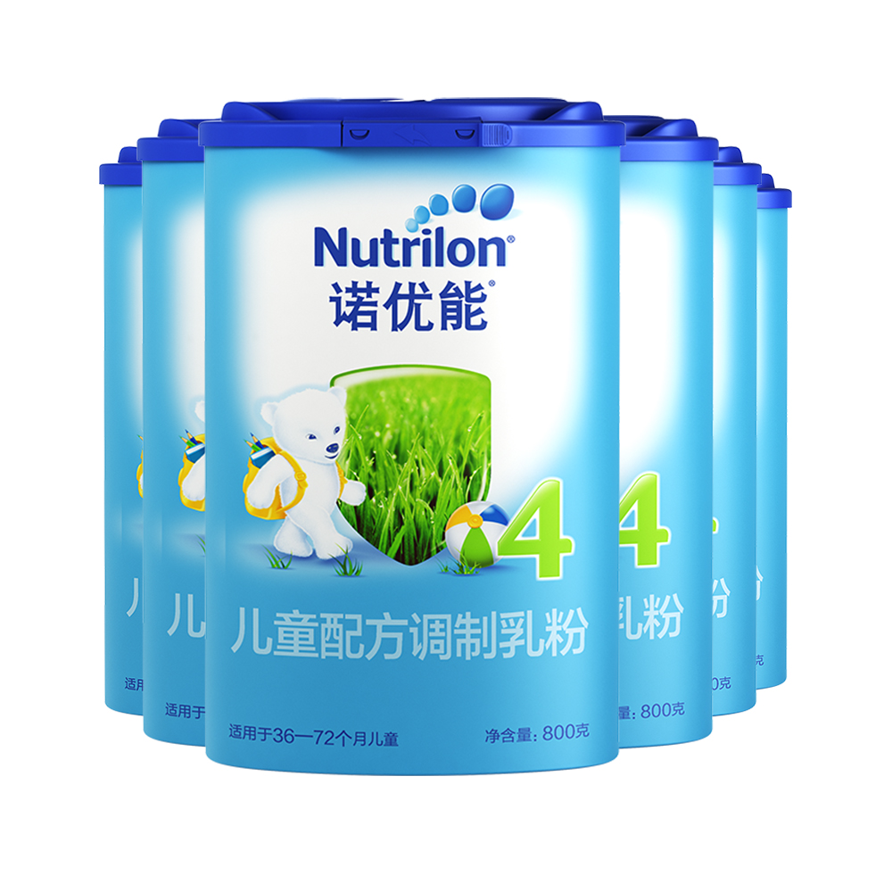 天猫国际进口超市国内现货【直营】诺优能/牛栏/Nutrilon爱尔兰进口 儿童配方奶粉4段800g*60