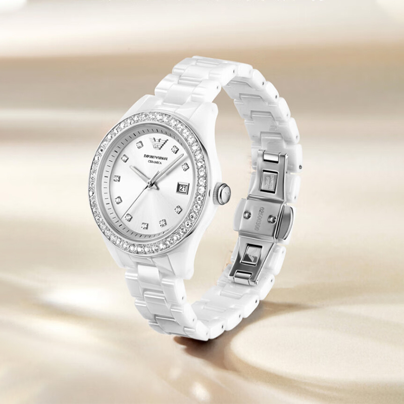 Armani Ceramic Quartz Women's Gypsophila Women's Watch