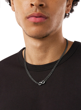 【自营】[马年生肖]Armani阿玛尼男士项链马蹄双层密镶新年礼物