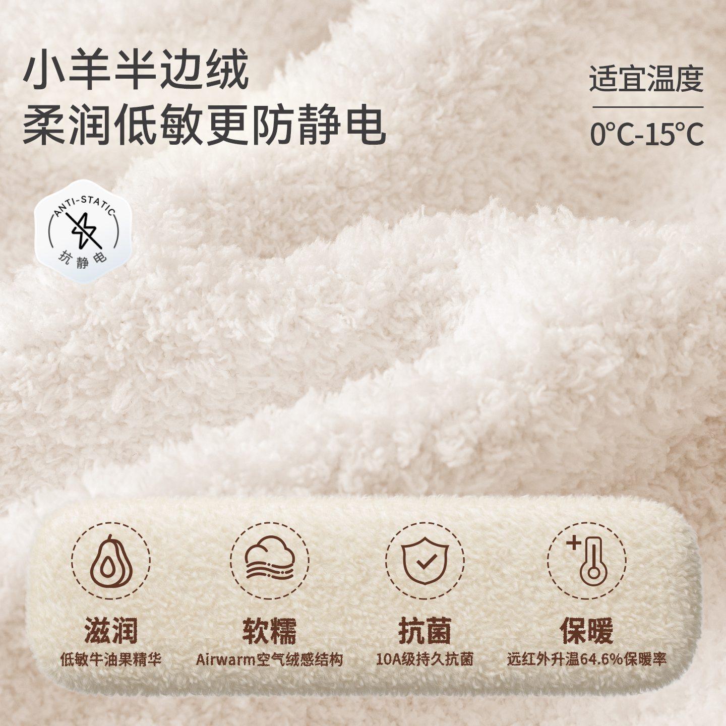 【自营】嫚熙幸运鹅秋冬牛油果半边绒女士睡衣加绒加厚家居服套装,淘宝优惠券,粉丝福利购,淘宝优惠卷