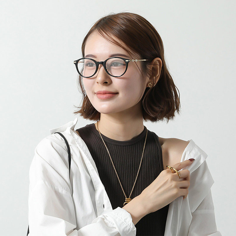 【自营】GUCCI古驰眼镜框女GG1904OJ复古圆形文艺光学近视眼镜架 - 图3