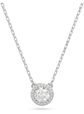 施华洛世奇圆形切割链坠项链