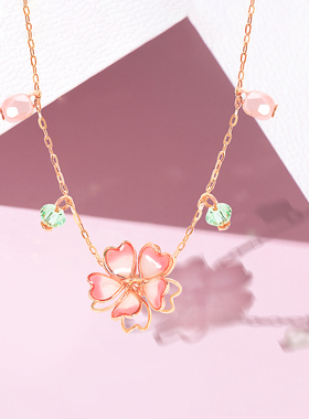 OSEWAYA合金樱花项链锁骨链