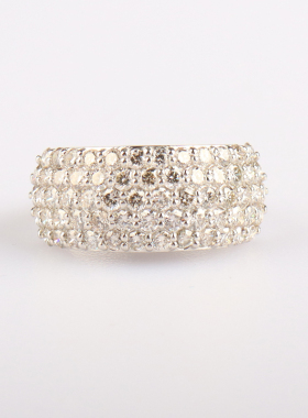 【自营】中古95新日本进口群镶钻石52号戒指