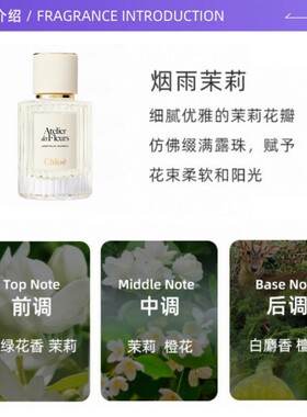 【自营】预售 Chloe/蔻依仙境花园系列香氛烟雨茉莉50ml