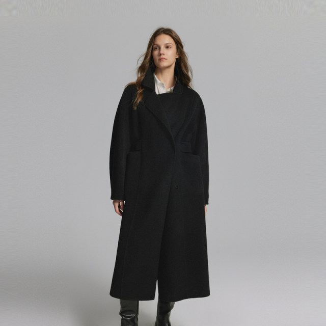 ELLE French design lace-up woolen jacket