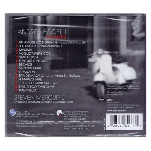 【自营】安德烈·波切利 ANDREA BOCELLI - INCANTO 义往情深 CD - 图2