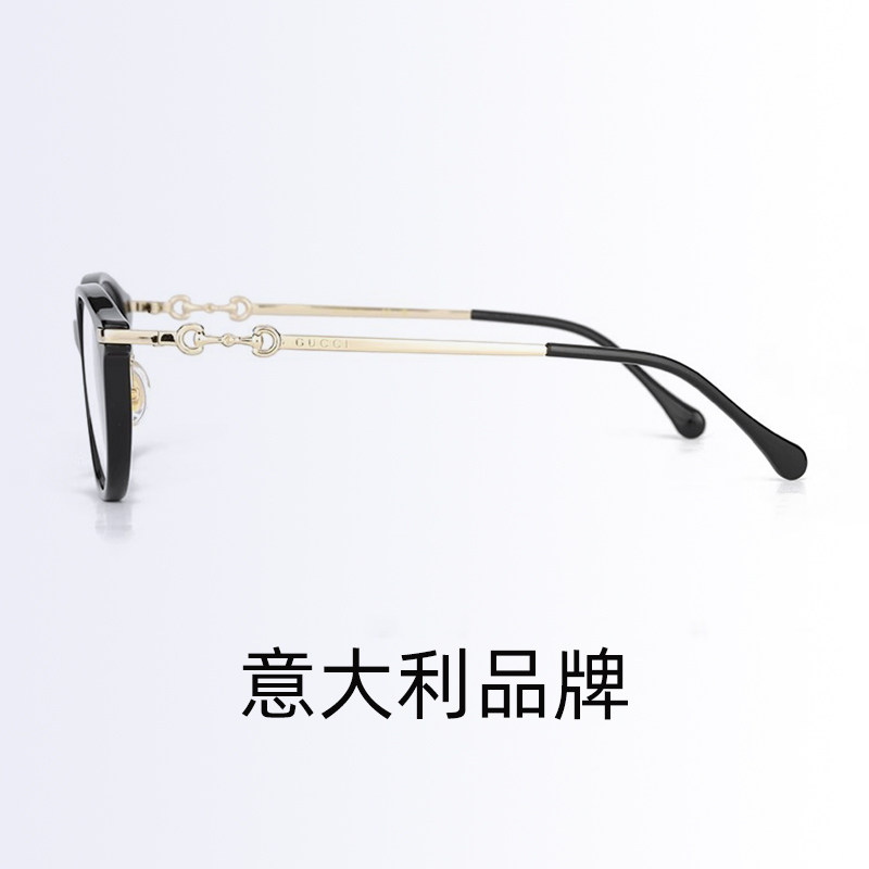 【自营】GUCCI古驰眼镜框女GG1904OJ复古圆形文艺光学近视眼镜架 - 图1