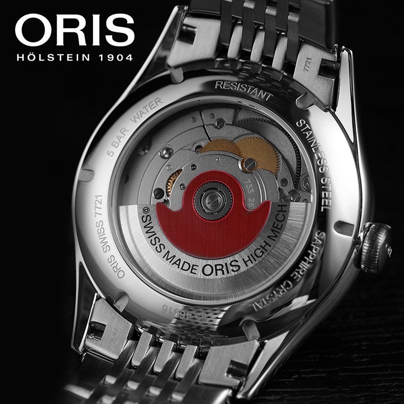 【自营】ORIS豪利时文化艺术家白盘皮带男机械腕表73377214051LS