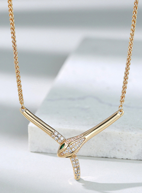 夸张小众设计灵蛇项链女个性时尚