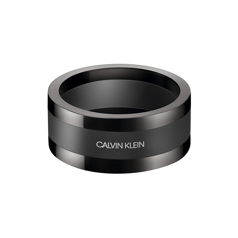 天猫国际进口超市国内现货CK/Calvin Klein 骑士系列潮流戒指男士黑色机车风相拼手环指环1
