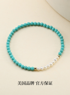 Idokawa天然绿松石小米珠手串