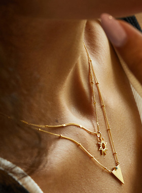 【自营】VITARING项链女简约太阳花造型吊坠锁骨链小众设计首饰