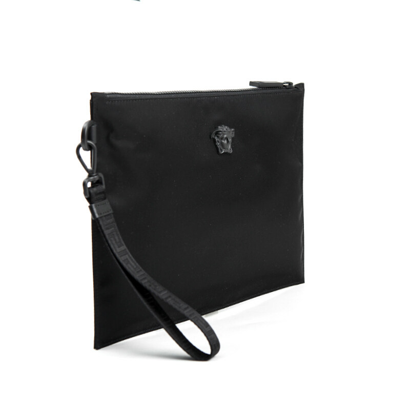 versace范思哲男士黑色尼龙手包 天猫国际时尚直营男士包袋