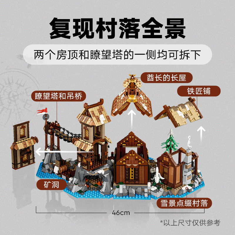 【自营】LEGO乐高积木21343维京村庄IDEAS系列拼装玩具成人礼物 - 图1