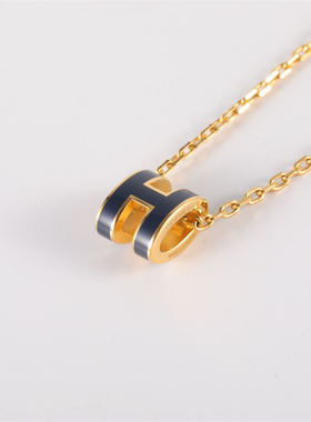 【自营】中古98新Hermes/爱马仕POPH项链Mini合金项链金色黑色