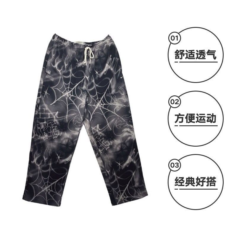 【自营】NIKE耐克男裤复古印花运动休闲针织长裤IF1586-010,淘宝优惠券,粉丝福利购,淘宝优惠卷
