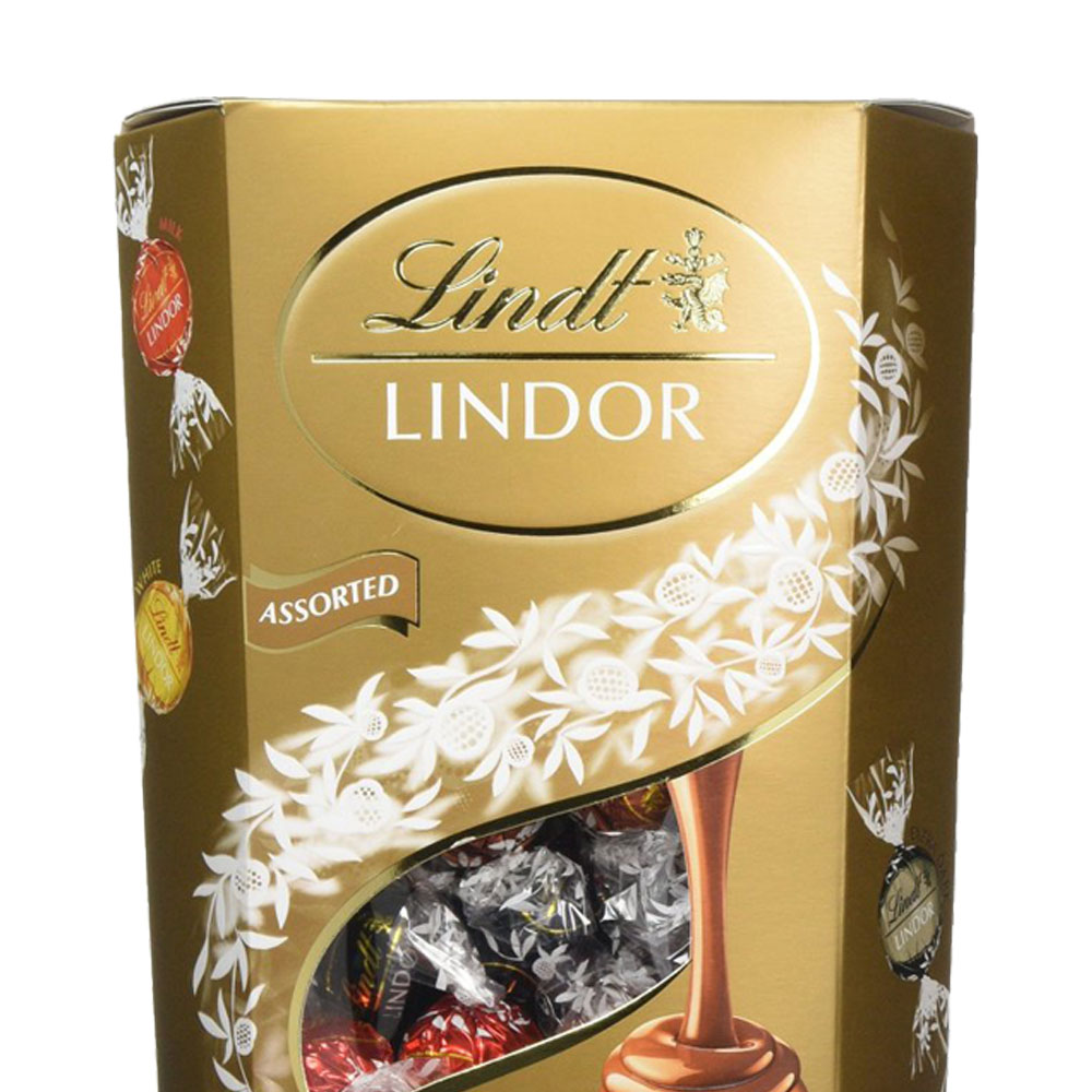 天猫国际进口超市意大利进口Lindt瑞士莲什锦软心巧克力600克金装糖果生日礼物零食1