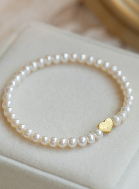 【自营】daisy beauty珍珠手链S925银女复古银手链手链女生礼物